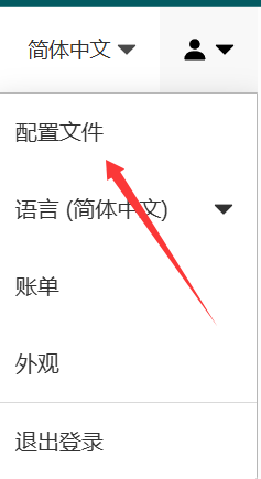 账户配置入口